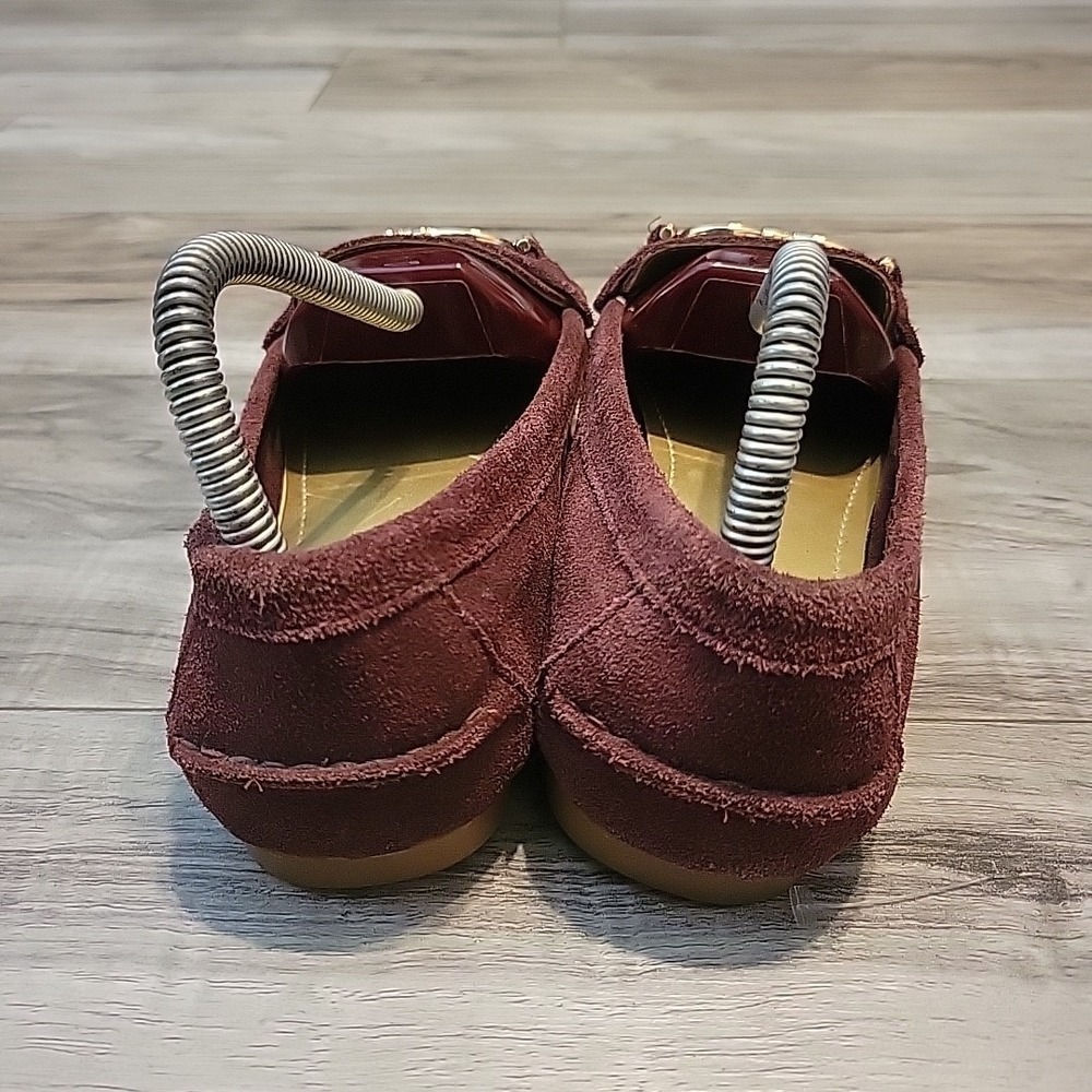 Coach Burgundy Suede Driving Loafers Women's Shoes US Size 7 - Picture 4 of 10